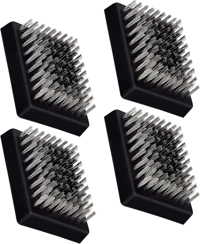 Leonyo 4 Pack Grill Brush Replacement Heads Set, 3.3IN x 2.5IN Grill Cleaning by Leonyo