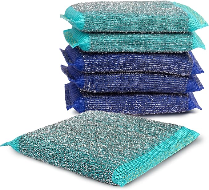 Simplified 6-Pack Steel Scouring Sponges by Simplified