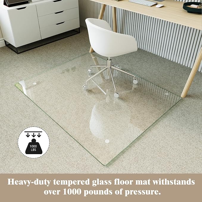 Koonmi Tempered Glass Chair Mat - Image 7