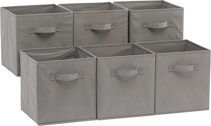 Amazon Basics Collapsible Fabric Storage Cubes Organizer by AmazonBasics