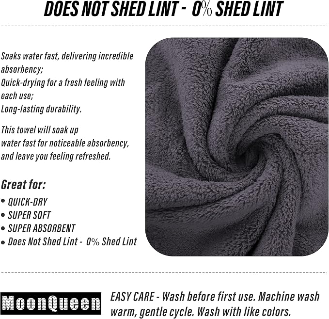 MOONQUEEN 6 Pack Premium Hand Towels - Image 4