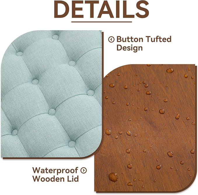 30Inch Round Storage Ottoman - Image 5
