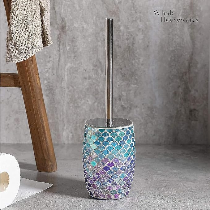 WHOLE HOUSEWARES | Modern Toilet Brush Set | Toilet Bowl Brush and Holder | - Image 3