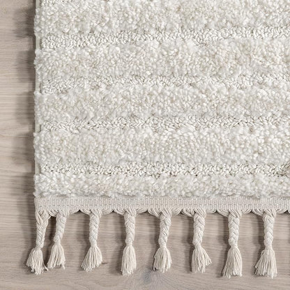 nuLOOM Risette Ivory, 12' x 15', Geometric, Soft and Textured, High Traffic, Stain Resistant, Easy Clean, Durable Area Rug for Bedroom, Living Room, Dining Space, Den, Foyer, Entryway