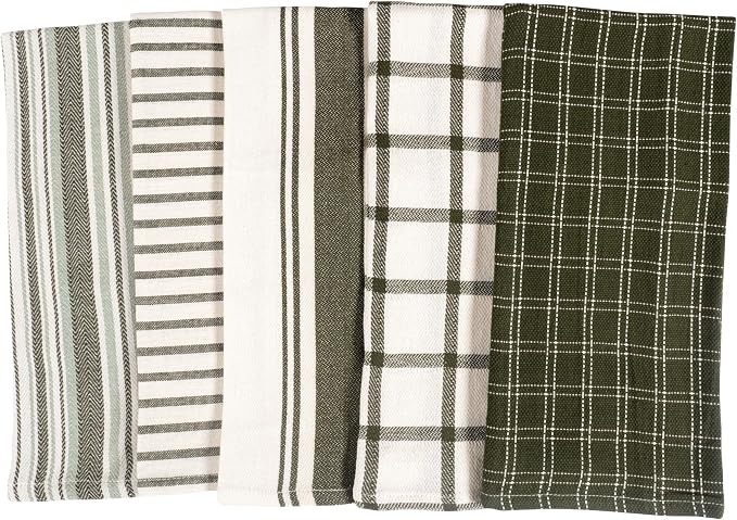 KAF Home Assorted Flat Kitchen Towels | 100% Cotton - Image 2