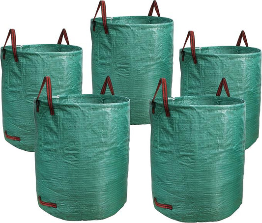 PHYEX 5-Pack 72 Gallons Garden Bag Heavy Duty Gardening Bags, Lawn Pool Garden by PHYEX