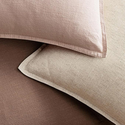 EMEMA Throw Pillow Covers Decorative Linen Pillow Covers 20x20 Inch Pink Boho Farmhouse Neutral Couch Throw Pillows for Bed Pack of 2 Accent Pillowcase Modern Sofa Cushion Livingroom Home