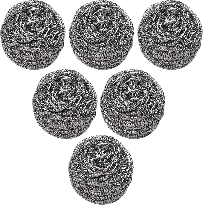 SCRUBIT 6 Pack Stainless Steel Scourers – Steel Wool Scrubber Pad Used - Image 8