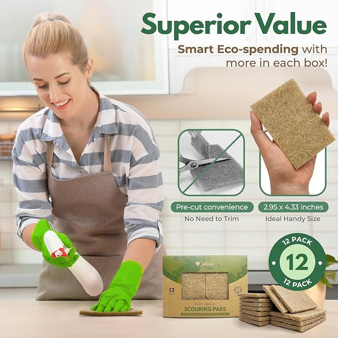 Plant-Based Scouring Pads for Dishes - Image 4