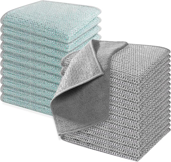 20Counts Multipurpose Wire Dishwashing Rag, Non Scratch Wire Dishcloth - Image 8
