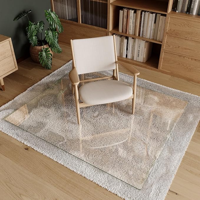 Koonmi Tempered Glass Chair Mat 45"x53" - Image 4