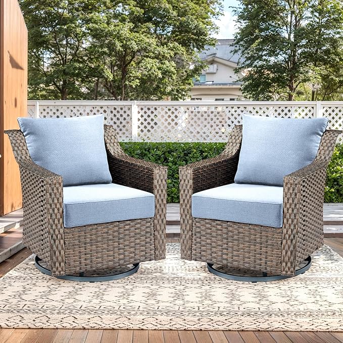 Luxury Outdoor Seat Cushion Set-22 x 24 x 6 Inch Outdoor Chair Cushions with Water Resistant & Removable Cover Outdoor Cushions for Patio Furniture Chair Sofa Couch