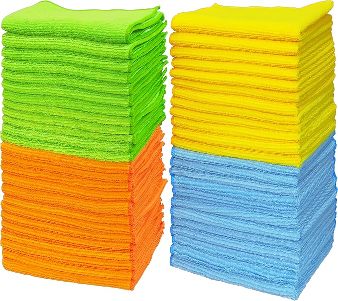 Simple Houseware Microfiber Cleaning Cloth 50 Pack, 4 Colors by SimpleHouseware