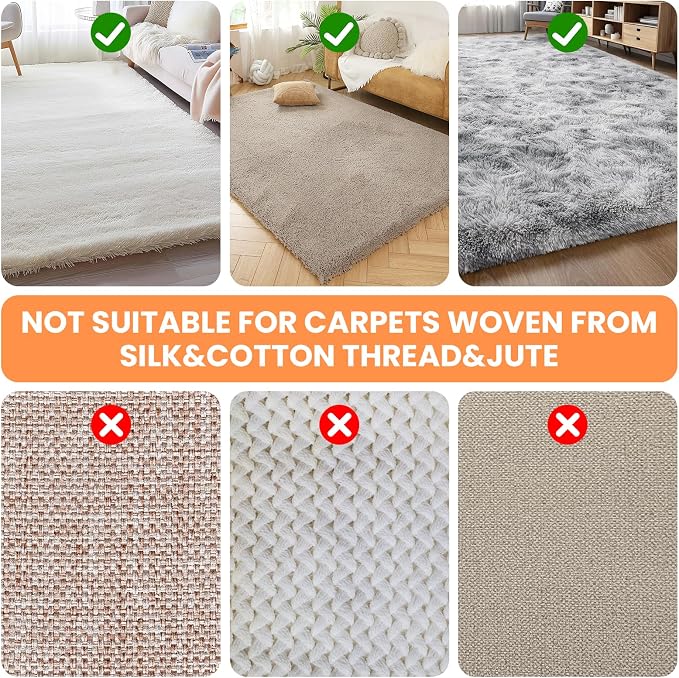 3 in 1 Carpet Rake for Pet Hair Removal, Tool Set of 3, 55” Long Handle Carpet - Image 7