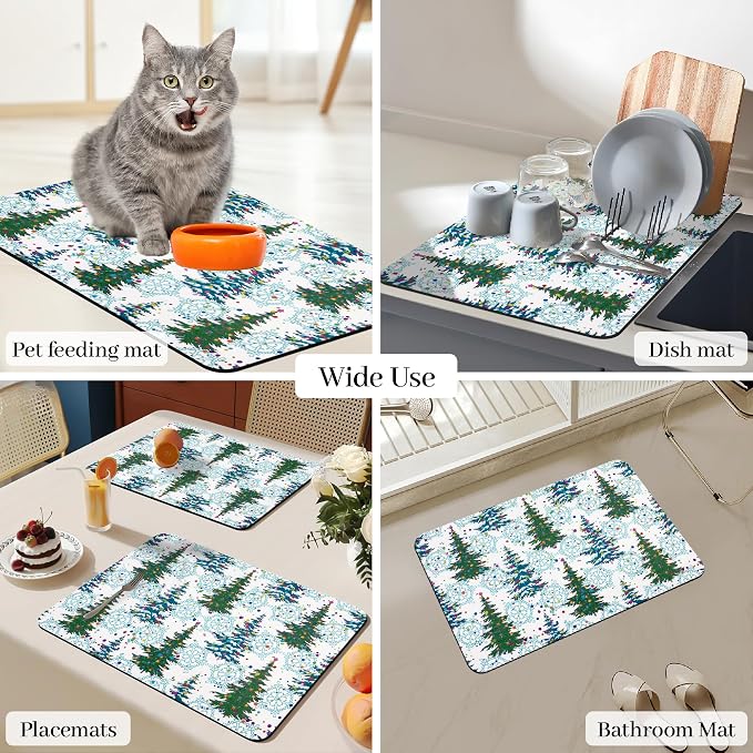 Bloss Christmas Drying Mat, Fit Under Coffee Maker Machine / Counter - Image 7