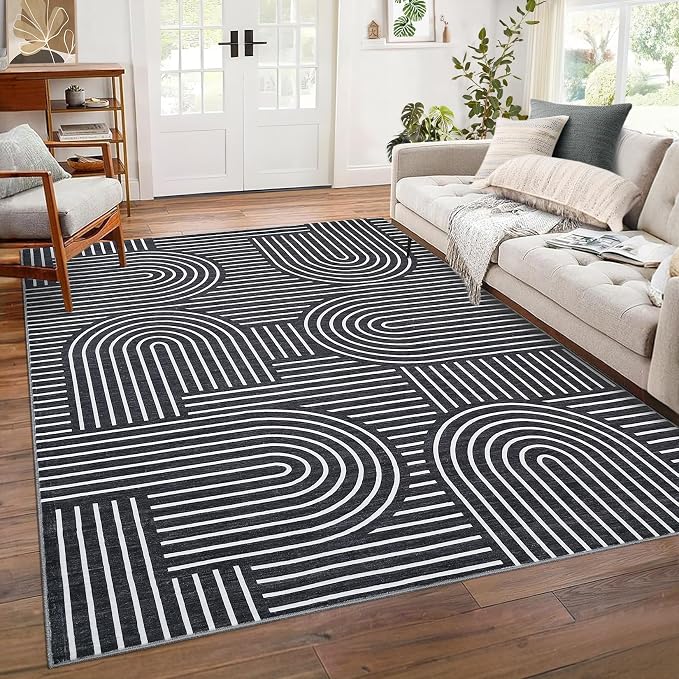 Washable Rug 10x13 Area Rugs for Living Room, Abstract Rug for Bedroom - Image 8