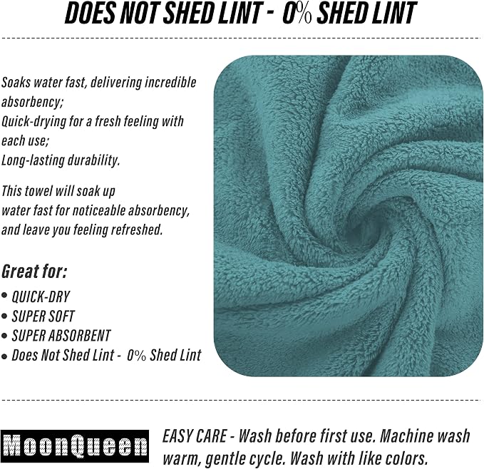 MOONQUEEN 6 Pack Premium Hand Towels - Image 4