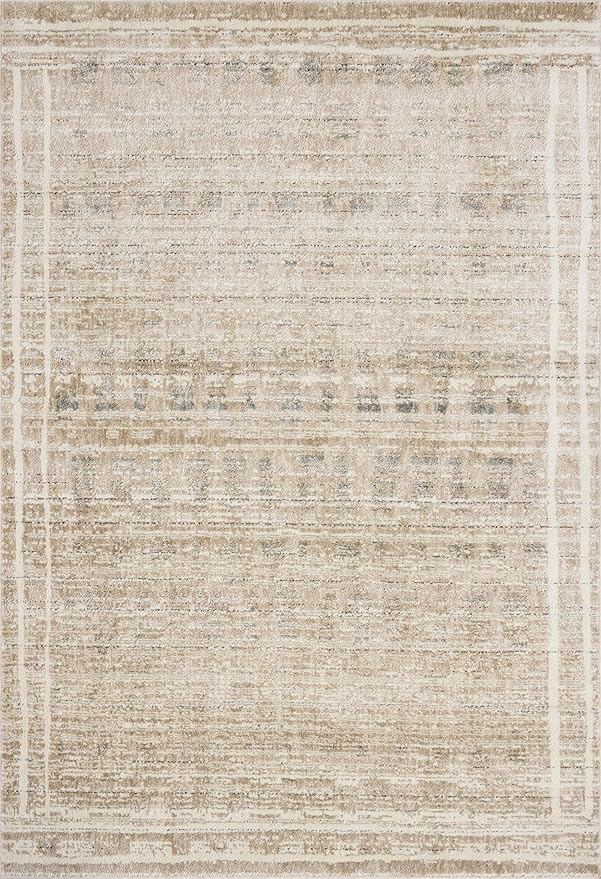 Loloi Jeremiah Brent Bleecker Collection BLE-07 Khaki/Natural 6'-7" x 9'-3" Area Rug