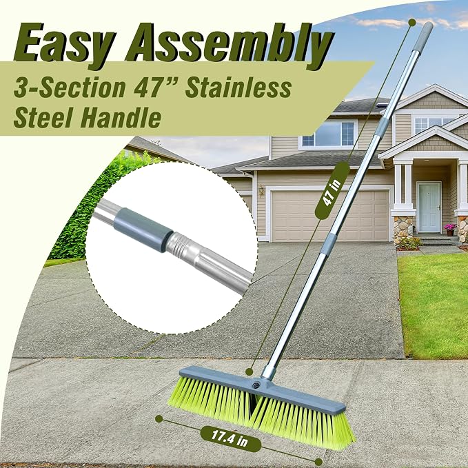 PHYEX 18" Push Broom with 47" Long Handle - Image 4
