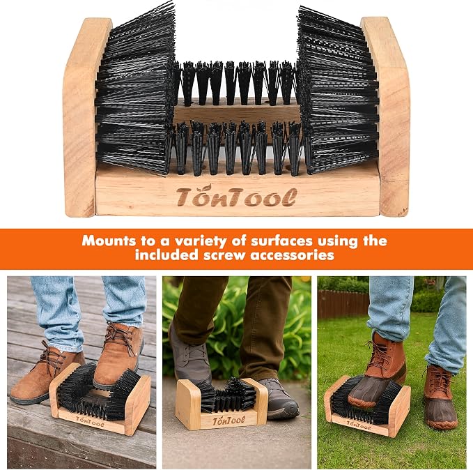 Boot Scrubber Wooden Boot Brush, Shoe Cleaner Brush - Image 6