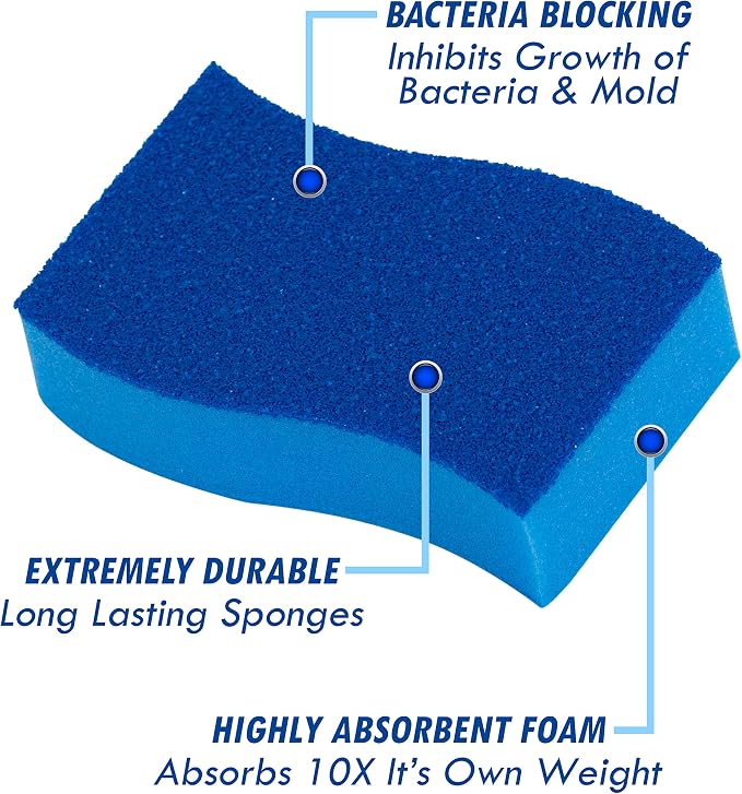 Elitra Essentials Scrubber Sponge, Non-Scratch Hydrophilic Foam Technology - Image 4