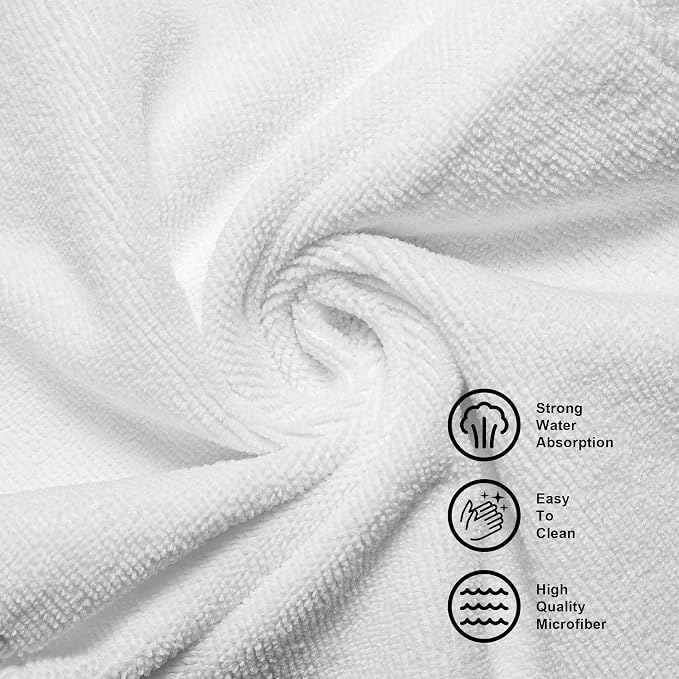 CARTMAN 14 x 14 Inch, 90 Pack, 280GSM Microfiber Cleaning Cloths, Non-Abrasive - Image 4