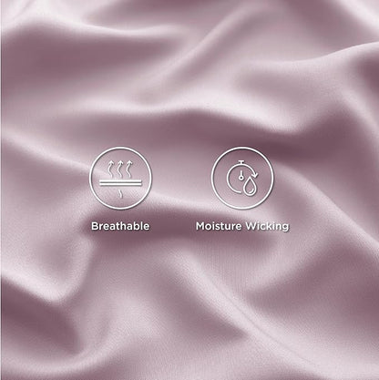 Bedsure Full Size Bed Sheets, Cooling Sheets, Rayon Derived from Bamboo, Breathable & Soft, Deep Pocket Up to 16 Inches, Hotel Luxury Silky Bedding for Hot Sleepers, Lavender