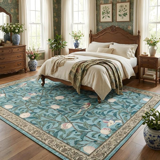 GarveeHome 8x10 Area Rugs for Living Room, Boho Leaf Rugs for Bedroom - Image 2