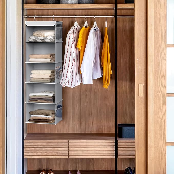 Simple Houseware 5 Shelf Hanging Closet Organizer - Image 2