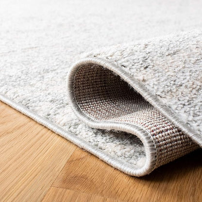SAFAVIEH Tulum Collection Accent Rug - 2' x 5', Light Grey & Ivory, Moroccan Boho Tribal Design, Non-Shedding & Easy to Clean, Ideal for Front Door, Kitchen, Entryway, Foyer (TUL272F)