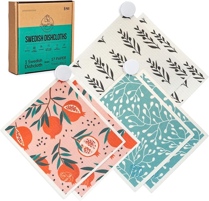 Harps&Seb Swedish Dishcloths for Kitchen Dishcloths by HarpsSeb