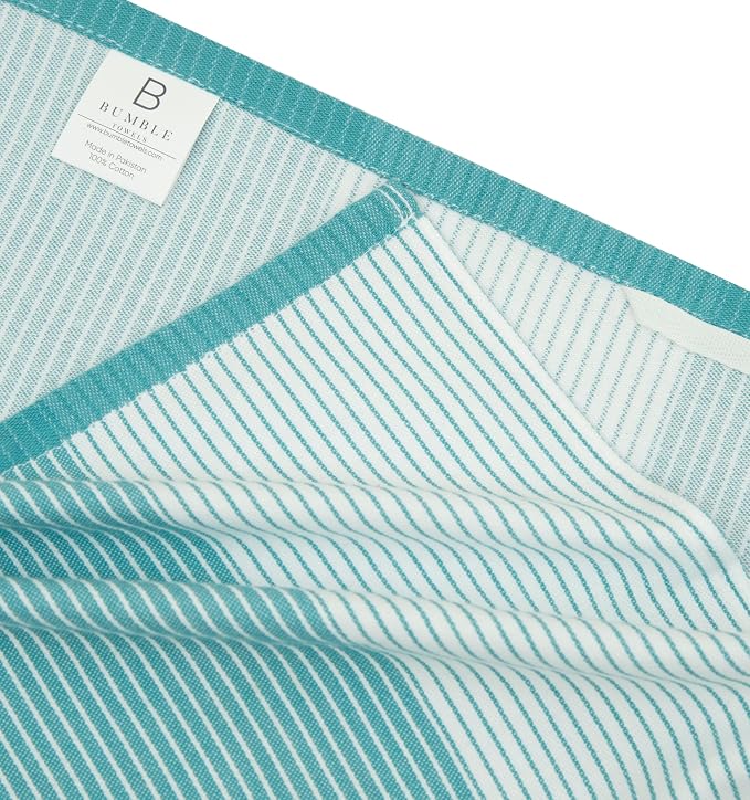 Premium Kitchen Towels | Yarn Dyed Flat Woven Stripe Kitchen Towel Set| 238 GSM - Image 4