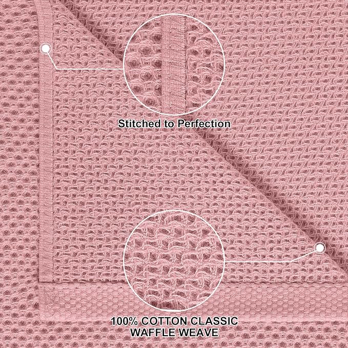Homaxy 100% Cotton Kitchen Towels and Dishcloths Set, 12 x 12 Inches and 13 x - Image 2