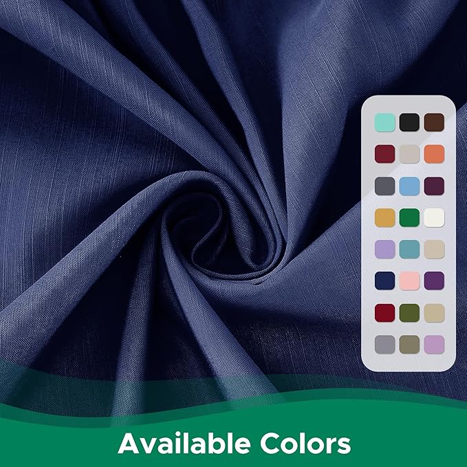 Biscaynebay Wrap Around Bed Skirts for Twin & Twin XL Beds Short Drop of 12", Navy Adjustable Elastic Dust Ruffles Easy Fit Wrinkle Resistant Silky Luxurious Fabric Machine Washable