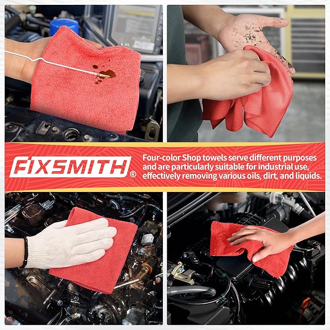 FIXSMITH Shop Towels, 200 Pack Microfiber Towels - Image 6