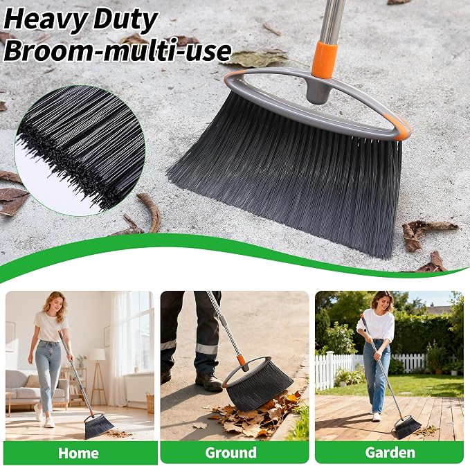 Still Bristle Broom to Sweep Snow, Heavy Duty Broom - Image 4