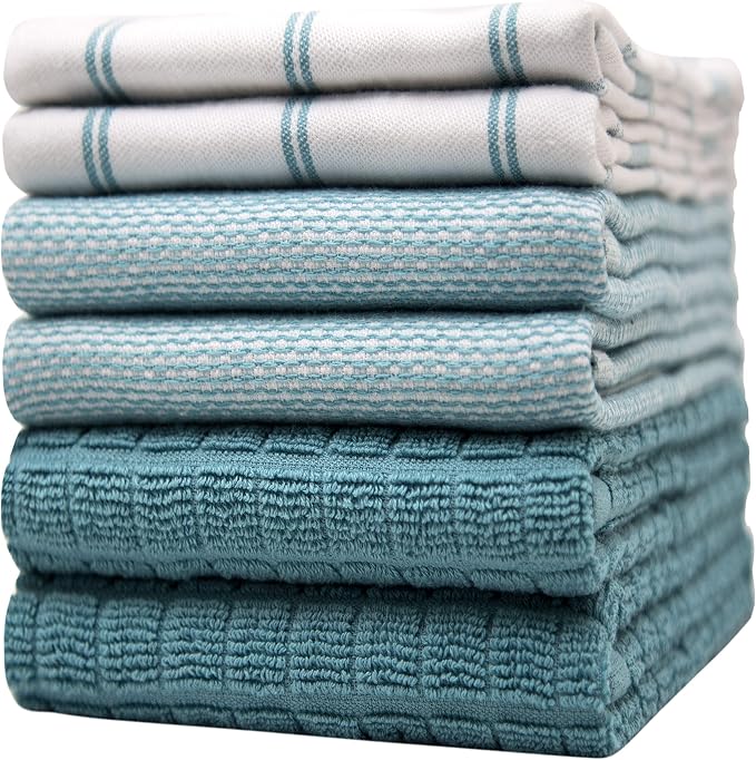 Premium Kitchen Towels | Large Cotton Dish Towels | Flat & Terry Highly by BumbleTowels