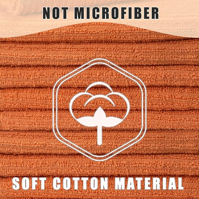 Textila Bar Mop Towels 16x19 Inch – Terra – Pack of 10, Cotton Dish Cloths & - Image 5