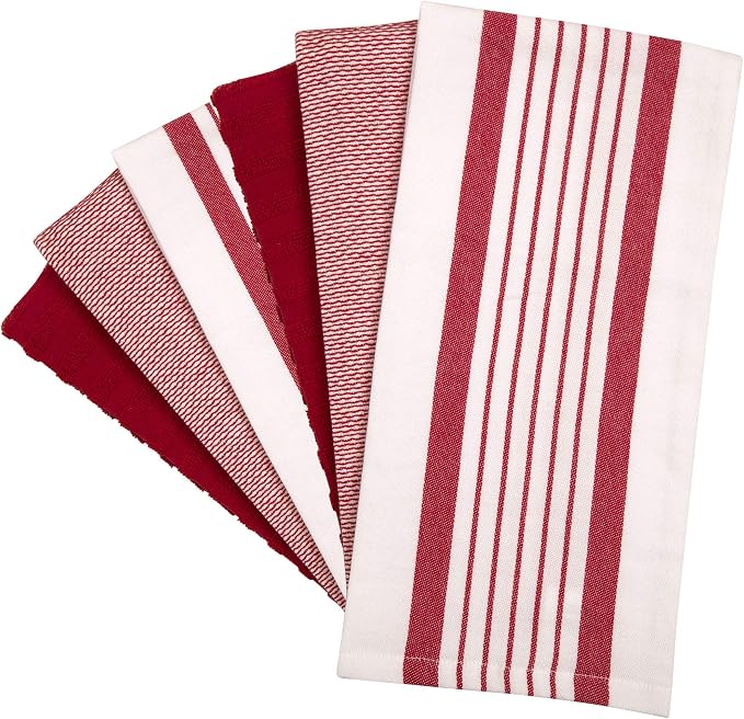 Premium Kitchen Towels | Large Cotton Dish Towels | Flat & Terry Highly - Image 3
