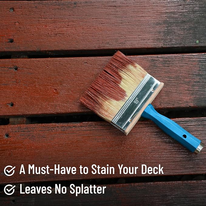 Bates- Deck Stain Brush Set, 3 Pack, 5” and 6”, Deck Stain Applicator, - Image 3