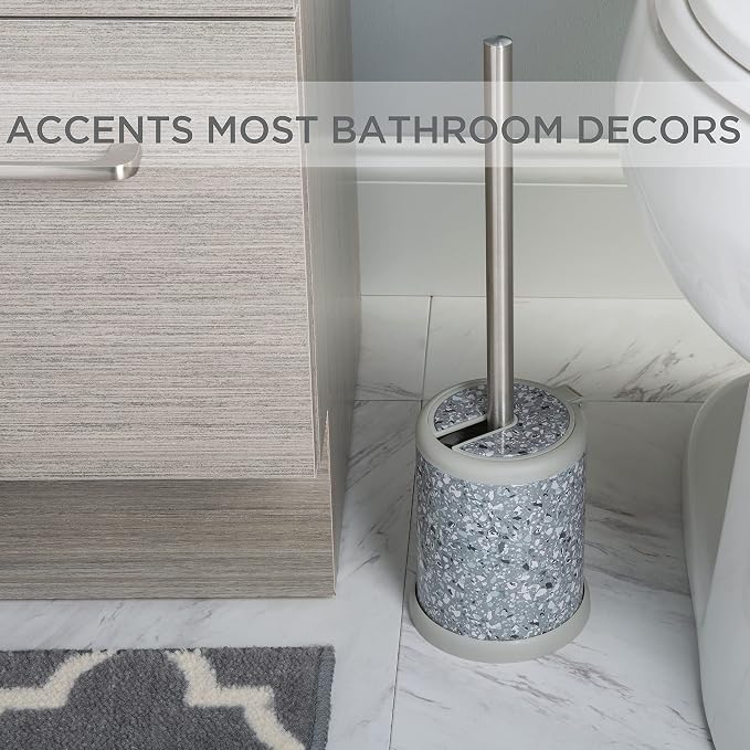 Bath Bliss Toilet Brush and Holder | Self Closing Lid | 360 Degree Brush Head | - Image 3