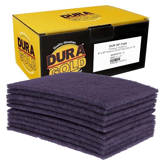 Dura-Gold Premium 6" x 9" Purple Medium Fine 600 Grit General Purpose Scuff Pads by Dura-Gold