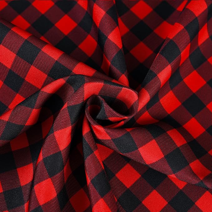 Classic Gingham Buffalo Xmas Tablecloth Fabric - Image 9
