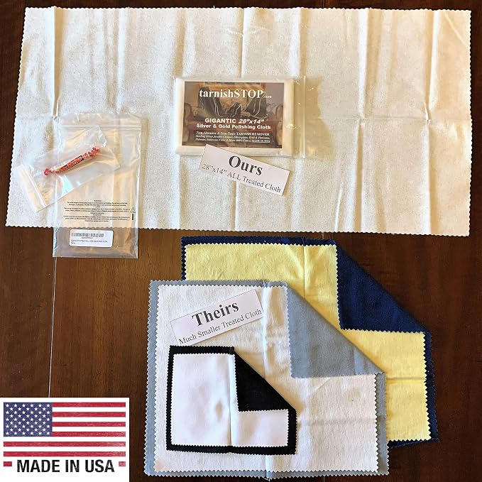 TarnishSTOP | USA Made | Gigantic 28"x14" Polishing Cloth | 100% Cotton - Image 3