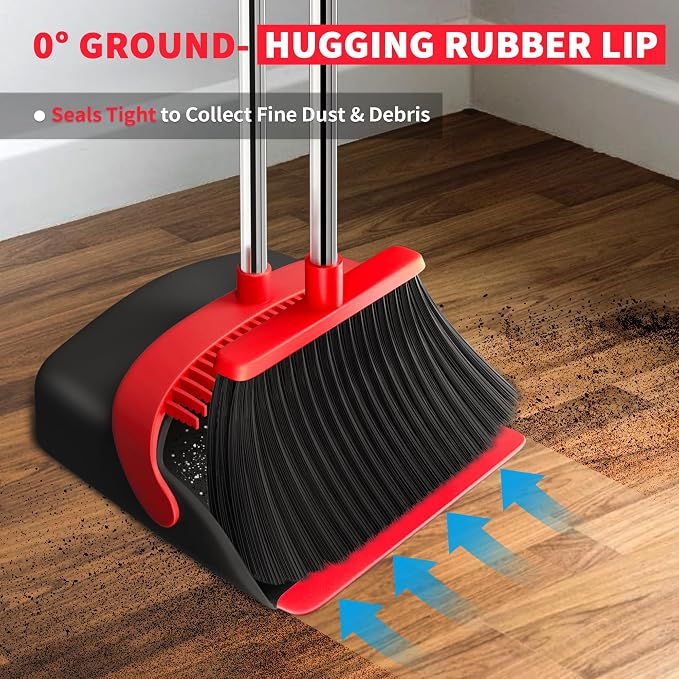 Broom with Dustpan Combo Set, Dust Pans with Long Handle - Image 4