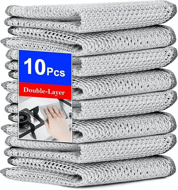 Multipurpose Wire Dishwashing Rag, Non Scratch Wire Dishcloth, Reusable Steel by UFOGIFF