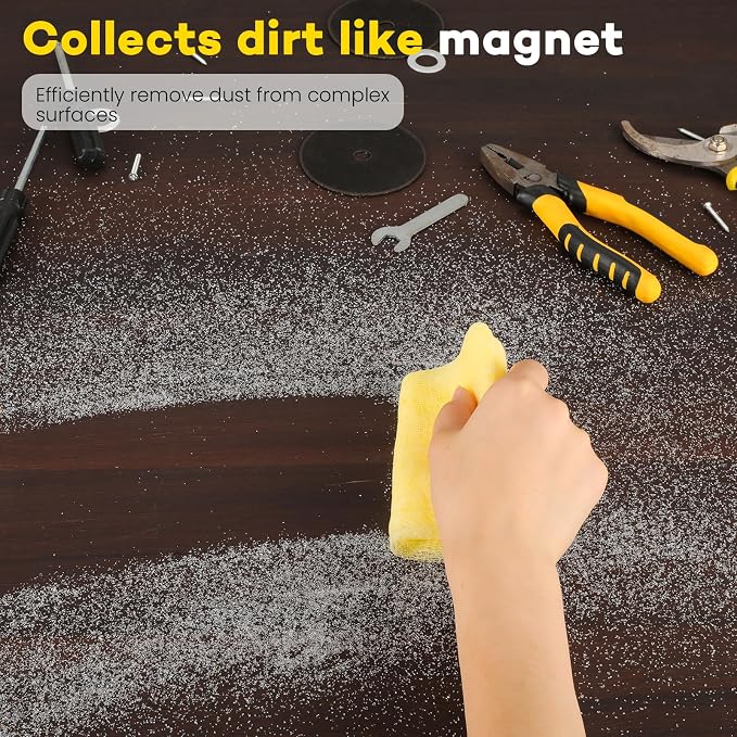 CAREGY 48Pcs Tack Cloth for Removing Dust from Woodworking, Sanding Particles - Image 5