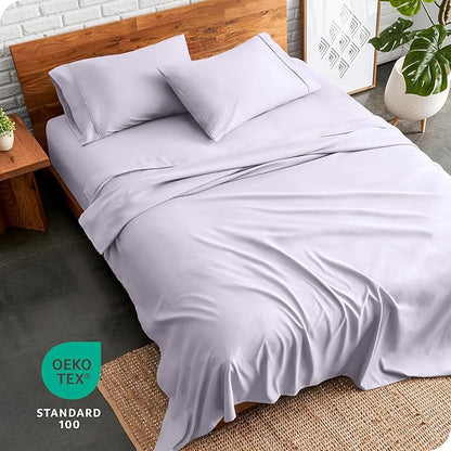 Bare Home Full Sheet Set - 1800 Ultra-Soft Microfiber Full Bed Sheets - Double Brushed - Deep Pockets - Easy Fit - 4 Piece Set - Bed Sheets (Full, Light Lavender)
