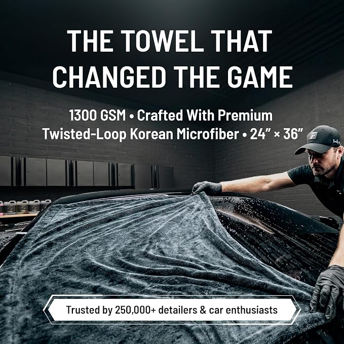 Blackline 24"x36" Twisted-Loop Car Drying Towel, Streak Free, Lint Free - Image 2
