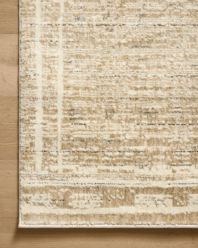 Loloi Jeremiah Brent Bleecker Collection BLE-07 Khaki/Natural 6'-7" x 9'-3" Area Rug